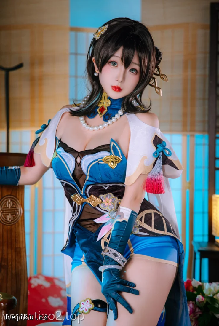 日奈娇新角色阮梅cosplay图集太绝了，紫色长发造型把知性温柔演绎到天花板文章配图3