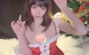 cosplay图片丨Coser“是一只废喵了”的圣诞裙装，慵懒又好看