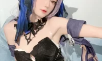 cosplay图片丨Coser趴趴捣蛋陌刻晴自摄,92张图配1个视频共265.3M,硬气刻晴这样拍