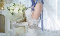 Coser宮本桜花园花嫁cosplay图包：27张大图307M，打光细节拉满