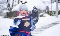 Coser_Peach milky的Ayaka cosplay来了,47P看懂角色清冷感